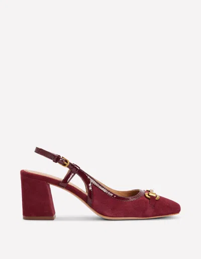 Boden Iris Absatzschuhe Mit Trensendetail Und Fersenriemen-oxblood In Burgundy