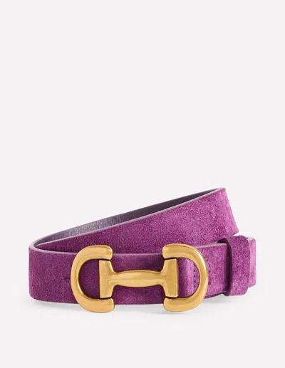 Boden Iris Snaffle-trim Leather Belt-regal Purple Female