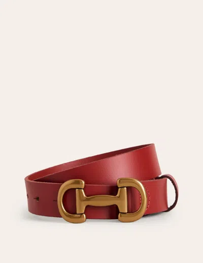 Boden Iris Snaffle Trim Leather Beltred Women  In Red