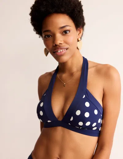 Boden Ithaca Halter Bikini Topnavy Spot Women  In Blue
