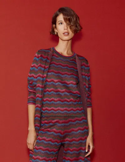 Boden Jacquard Knitted T Shirt Multi