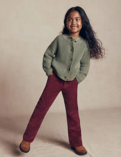 Boden Kids' Jeans Mit Leichtem Schlag In Dunkelviolett | Grösse 98 In Burgundy