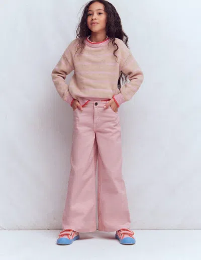 Boden Kids' Jeans Mit Weitem Bein In Rosa | Grösse 146 In Pink