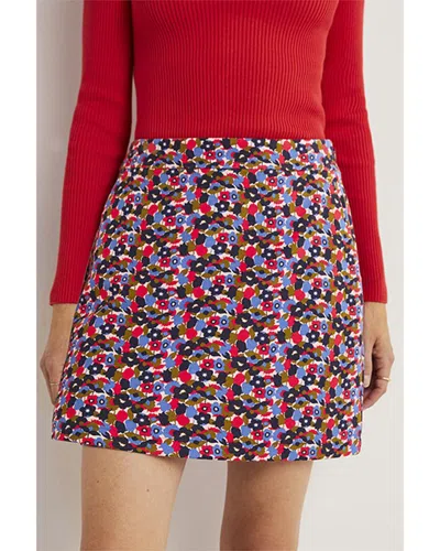 Boden Jersey A-line Mini Skirt In Multi