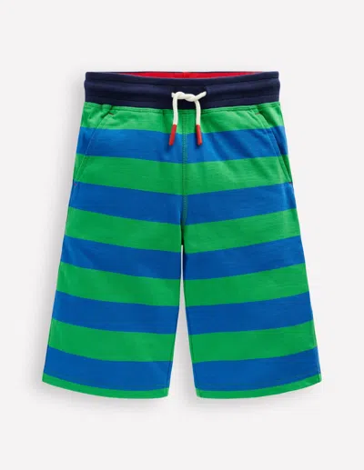 Boden Kids' Jersey Baggiessapling Green/ Kingfisher Blue Boys  In Sapling Green/ Kingfisher Blue
