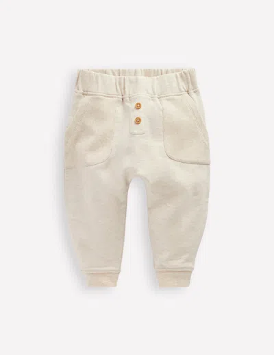 Boden Babies' Jersey Joggers-oatmeal Male  In White