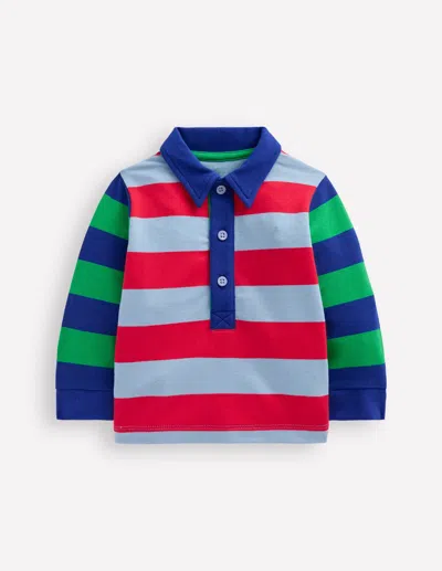 BODEN JERSEY SWEAT RUGBY SHIRT-MULTI STRIPES MALE BODEN