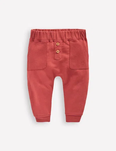 Boden Babies' Jersey Sweatpants Roasted Chestnut Brown  In Red
