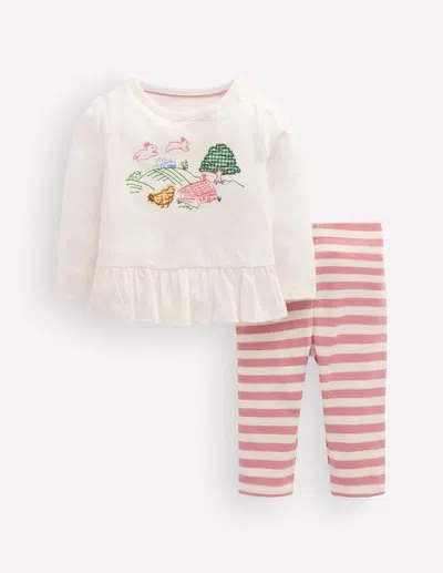 Boden Babies' Jersey-spielset Mit Applikation In Weiss | Grösse 68 In Multi