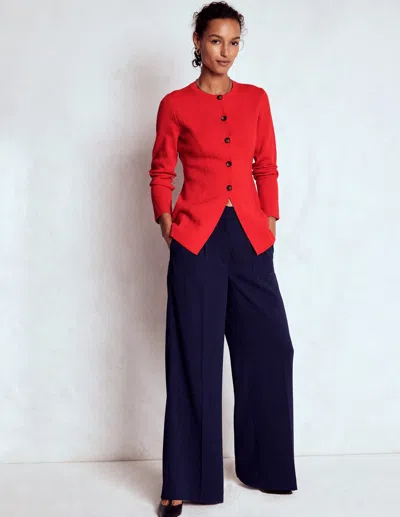 Boden Joanna Fitted Knitted Jacket Poppy Red