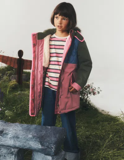 Boden Kids' Joni Gesteppter Parka In Bunt | Grösse 98 In Pink