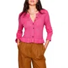 Boden Josie Ruffle Edge Linen Cardigan In Sorbet Pink