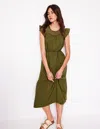 Boden Juliet Broderie Midi Dress-woodland Green Female  In Green