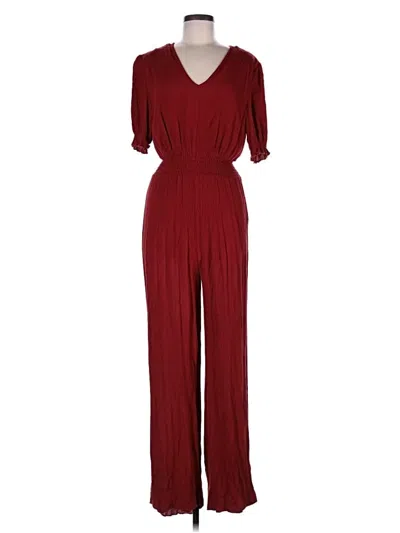 Pre-owned Boden Jumpsuit In Burgundy