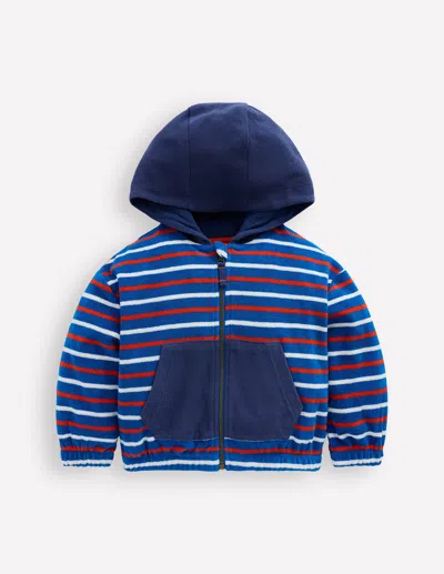 Boden Kids' Kapuzenjacke Aus Frottee In Blau | Grösse 164 In Blue