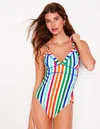 Boden Kasos String V Neck Swimsuitmulti Stripe Women