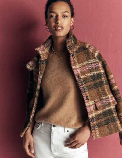 Boden Kat Pullover Aus Gebürstetem Kaschmir In Camel | Grösse Xs In Brown