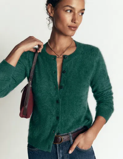 Boden Kat Strickjacke Aus Gebürstetem Kaschmir In Blau | Grösse Xs In Green
