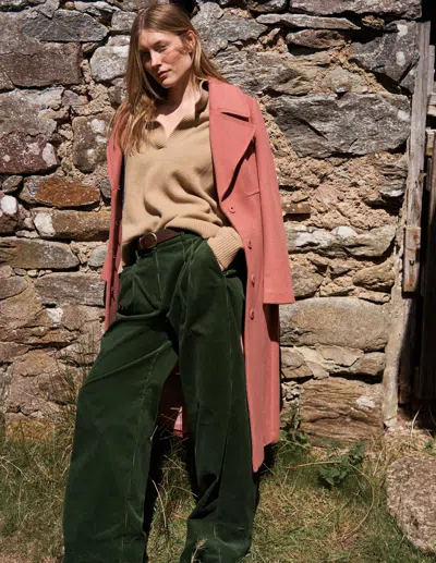 Boden Kensington Cord Trousers-green Fir Female  In Pink