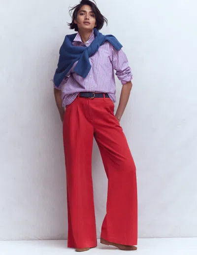 Boden Kensington Wide Leg Pants Poppy Red