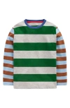 Boden Kids' Hotchpotch Stripe Long Sleeve Cotton T-shirt In Multi