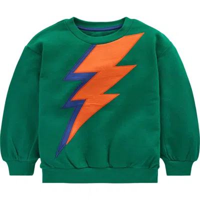 BODEN BODEN KIDS' LIGHTNING BOLT COTTON GRAPHIC SWEATSHIRT