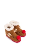 Boden Kids' Reindeer Slipper In Brown