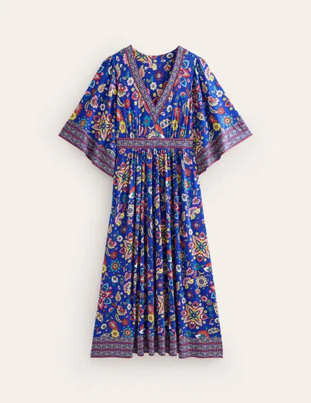 maya kimono jersey maxi dress Maya Kimono Jersey Maxi Dress - Surf the Web, Botanical Sprig