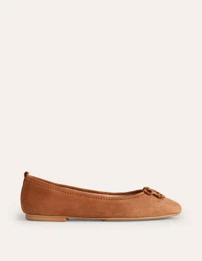 Boden Kitty Flexi Sole Ballet Flatsginger Snap Suede Women  In Brown