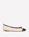 Boden Kitty Flexi Sole Ballet Pumps-ecru/black Female  In White