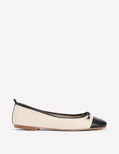 Boden Kitty Flexi Sole Ballet Pumps-ecru/black Female