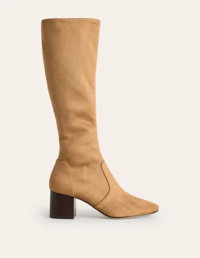 Boden Kniehohe Stretchstiefel Mit Absatz-braun In Neutral