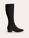 Boden Kniehohe Stretchstiefel Mit Flacher Sohle-schwarz In Black