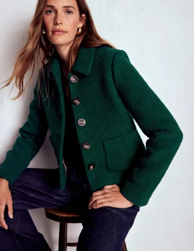Boden Knightsbridge Wool Jacket Emerald Night  In Green