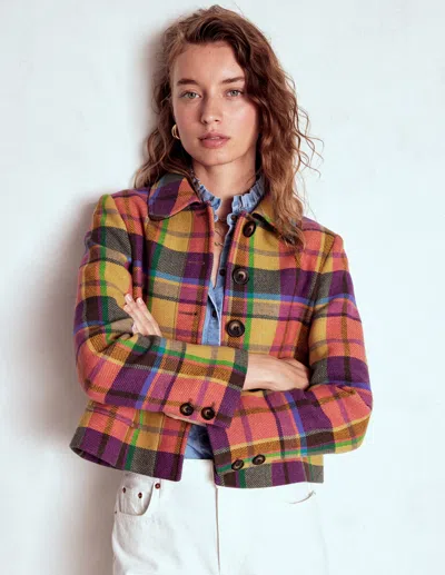 Boden Knightsbridge Wolljacke-bunt Karomuster In Multi