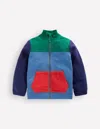 Boden Kuschelige Fleecejacke-flussblau Blockfarben In Multi