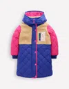 Boden Kuscheliger, Langer Mantel-leopard Blockfarben In Pink