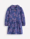 Boden Kuscheliges Jersey-hemdblusenkleid-steuerbordblau Pudel In Pink