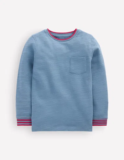 Boden Kids' Kuscheliges, Mittelschweres Langarmshirt In Blau | Grösse 98 In Blue