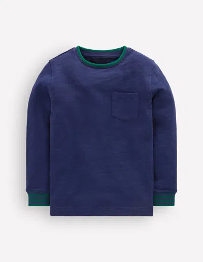 Boden Kids' Kuscheliges, Mittelschweres Langarmshirt-schuluniform In Blau | Grösse 98