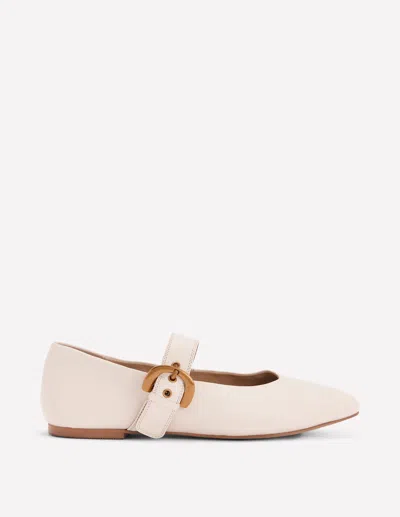 Boden Kylie Flat Buckle Mary Jane-ecru Female  In Sand