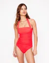 Boden Levanzo Halter Swimsuitjewel Pink Women  In Red