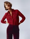 Boden Lace Shirt Rumba Red  In Red