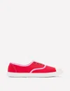 Boden Canvas-turnschuhe Ohne Schnürung-briefkastenrot/sanftes Rosa In Pink