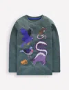 Boden Langarmshirt Mit Druck-rauchgrau Waldfreunde In Gray
