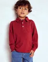 Boden Langärmliges Poloshirt Aus Flammgarn-rot Lakritz In Red