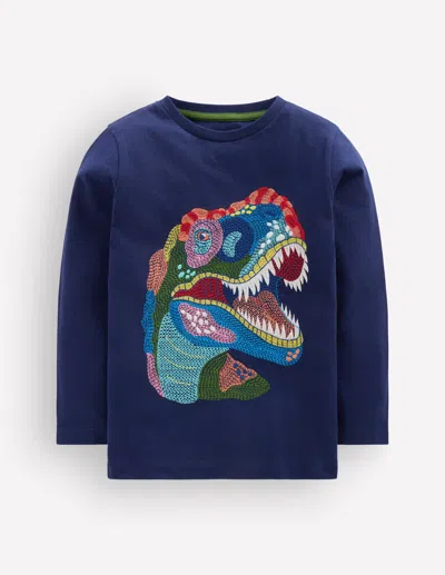 Boden Kids' Langärmliges Superstitch-oberteil-schuluniform In Navy | Grösse 146 In Blue
