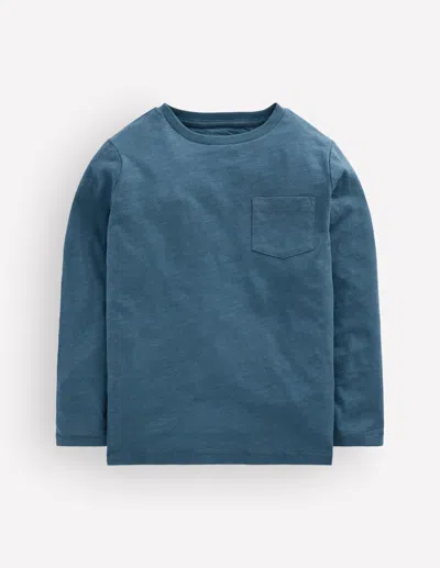 Boden Kids' Langärmliges T-shirt Für Den Alltag In Blau | Grösse 98 In Blue