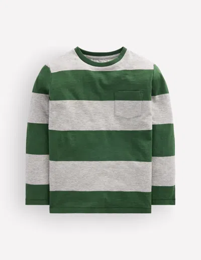 Boden Kids' Langärmliges T-shirt Für Den Alltag In Grün | Grösse 98 In Multi