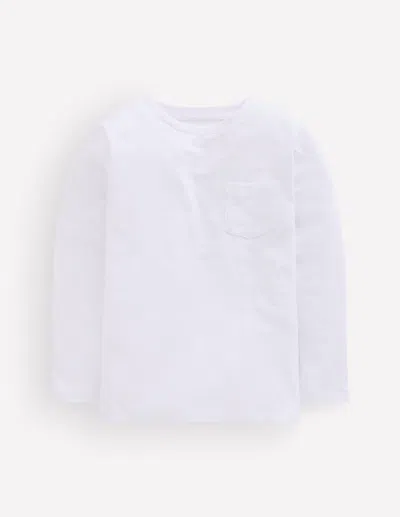 Boden Kids' Langärmliges T-shirt Für Den Alltag In Weiss | Grösse 164 In White